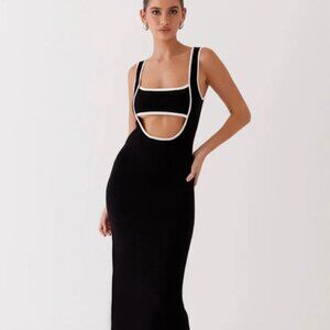 Peppermayo Exclusive - Lost In Paris Knit Maxi Dress - Black